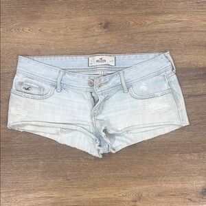 Hollister Blue Jean Shorts Distressed Cut-Offs